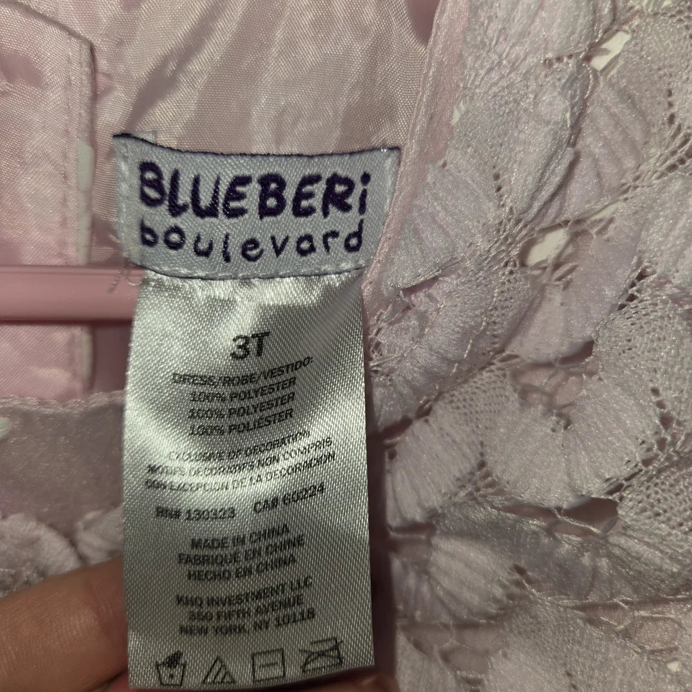 Blueberi Boulevard Pink Lace Baby Dress - Picture 3 of 5